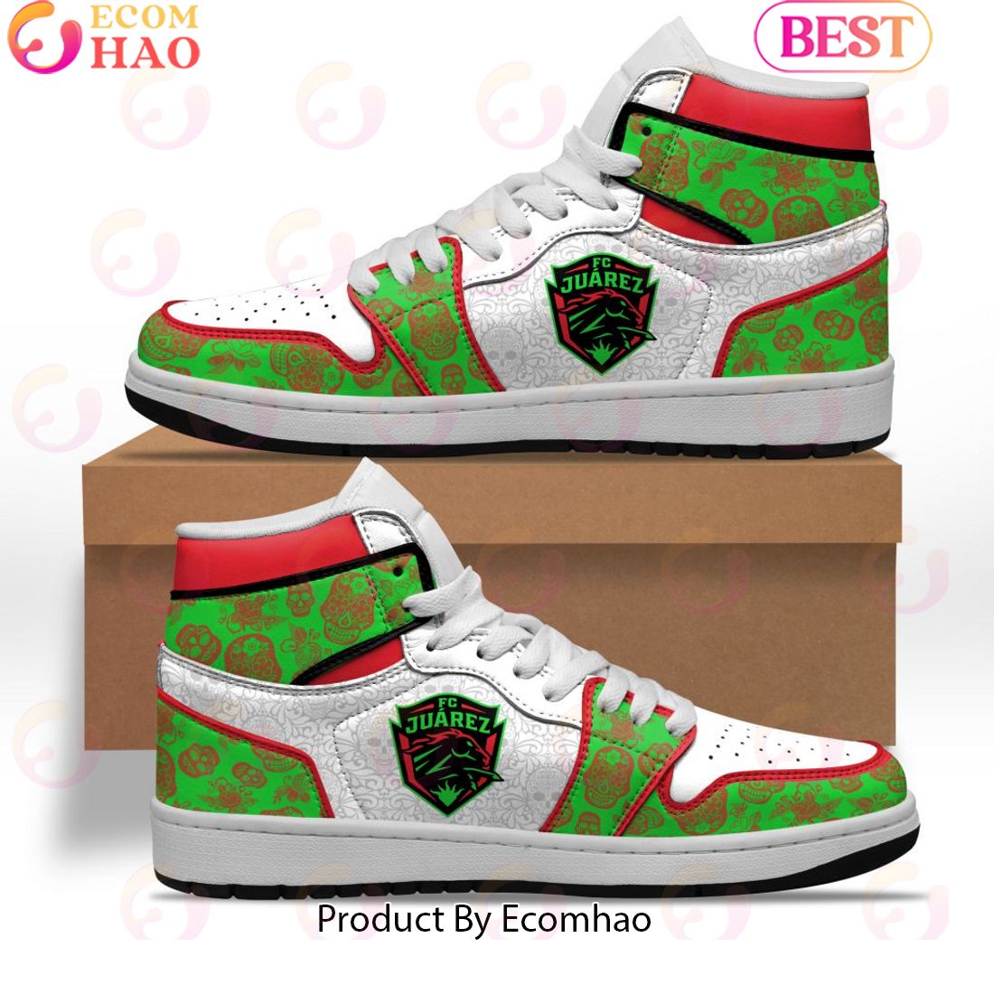 LIGA MX FC Juarez Special Dia De Muertos Design Air Jordan 1 Sneakers