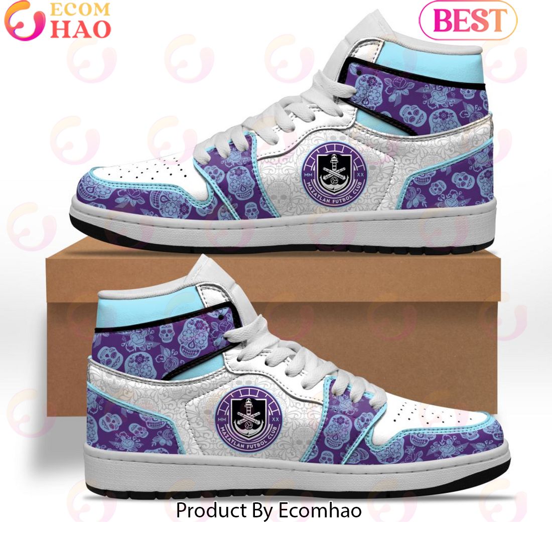 LIGA MX Mazatlan F.C Special Dia De Muertos Design Air Jordan 1 Sneakers