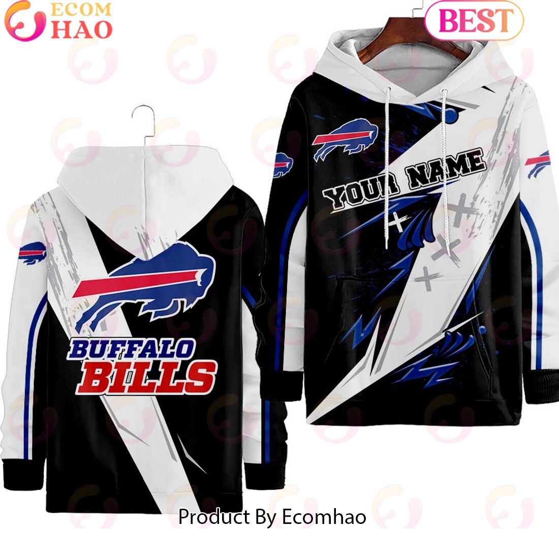 Buffalo Bills Customer Full Printing Hoodie Long Pants Set