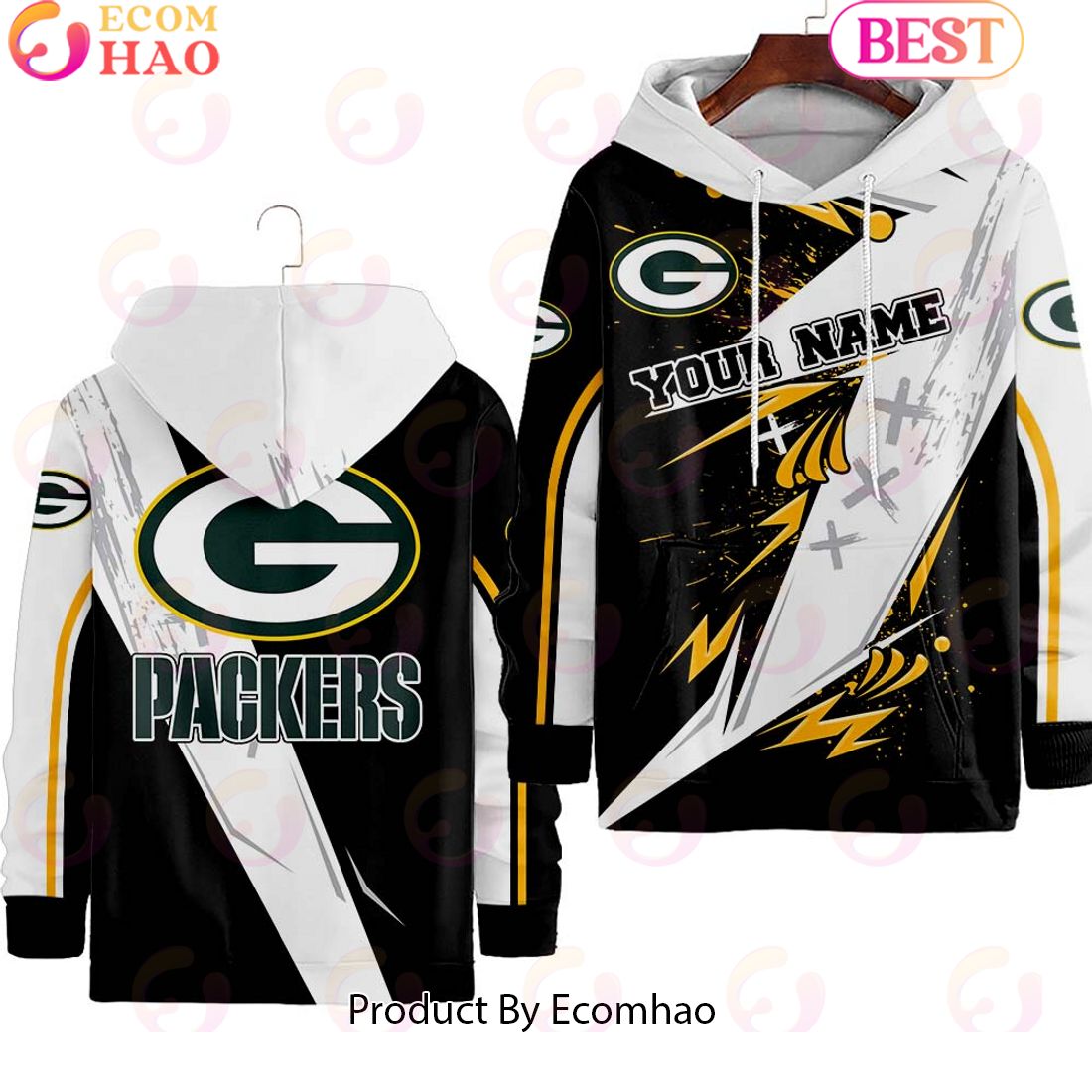 Green Bay Packers Customer Full Printing Hoodie Long Pants Set