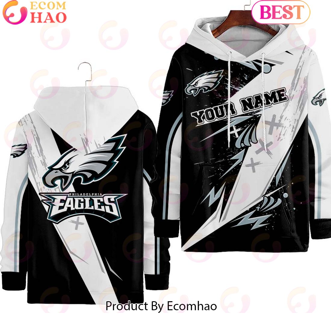 Philadelphia Eagles Customer Full Printing Hoodie Long Pants Set