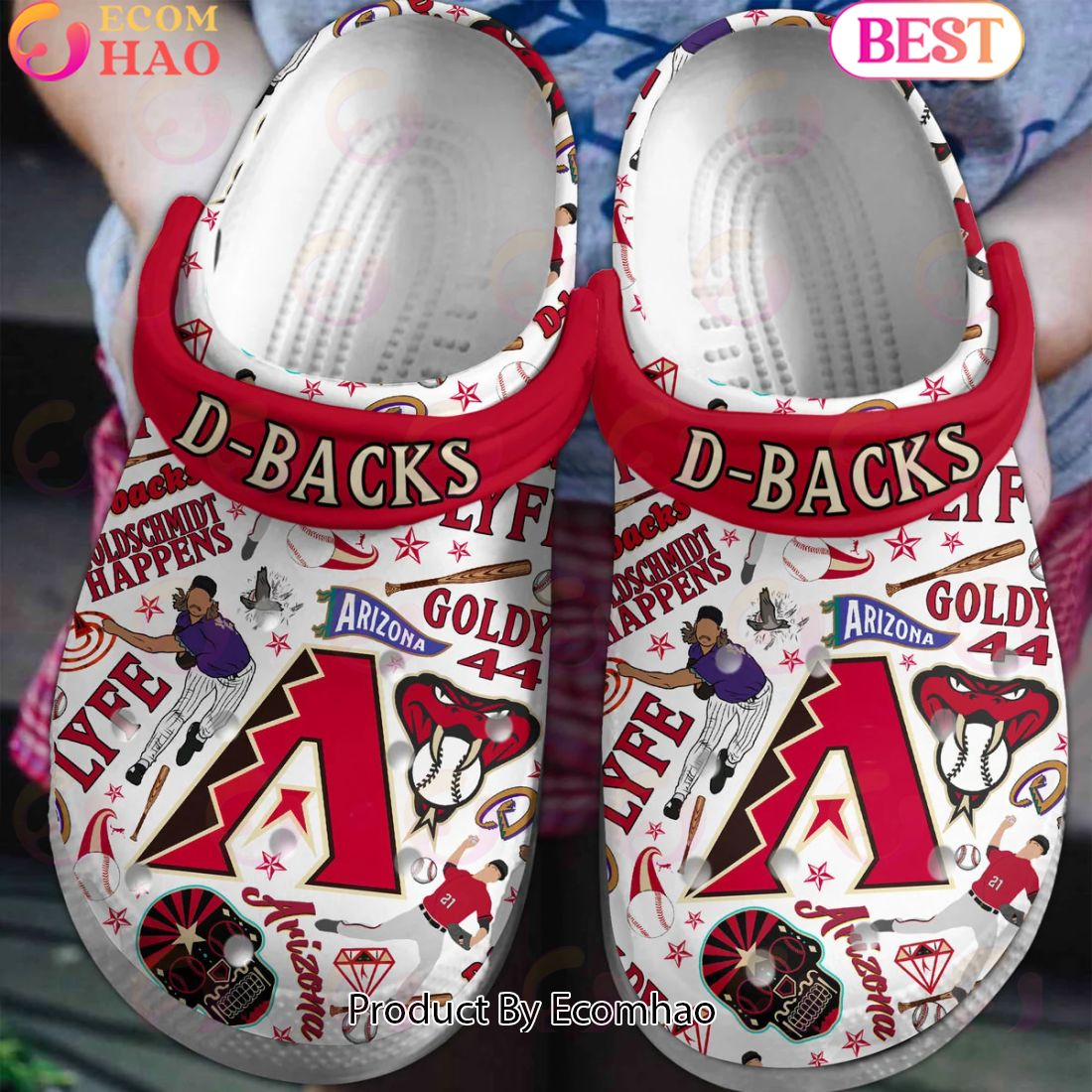 PREMIUM Crocs D-Backs Aiona Goldy 44 Clogs