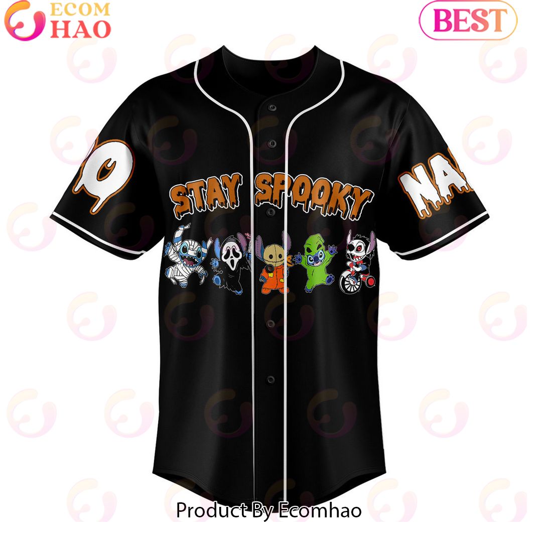 Customize Your Name And Number Stay Spooky Mwahaha Baseball Jersey