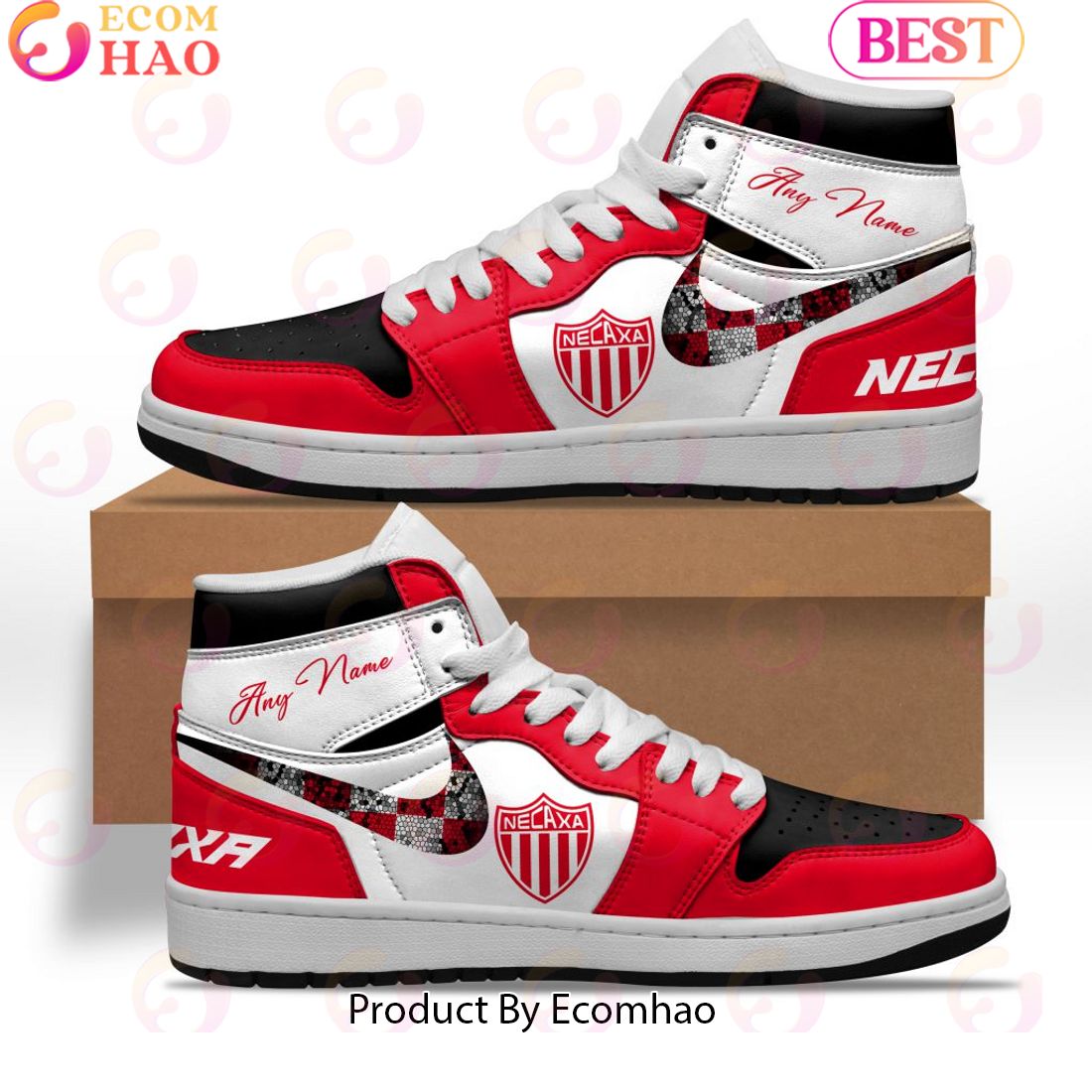 LIGA MX Club Necaxa Special Air Jordan 1, Hightop Custom Sneaker