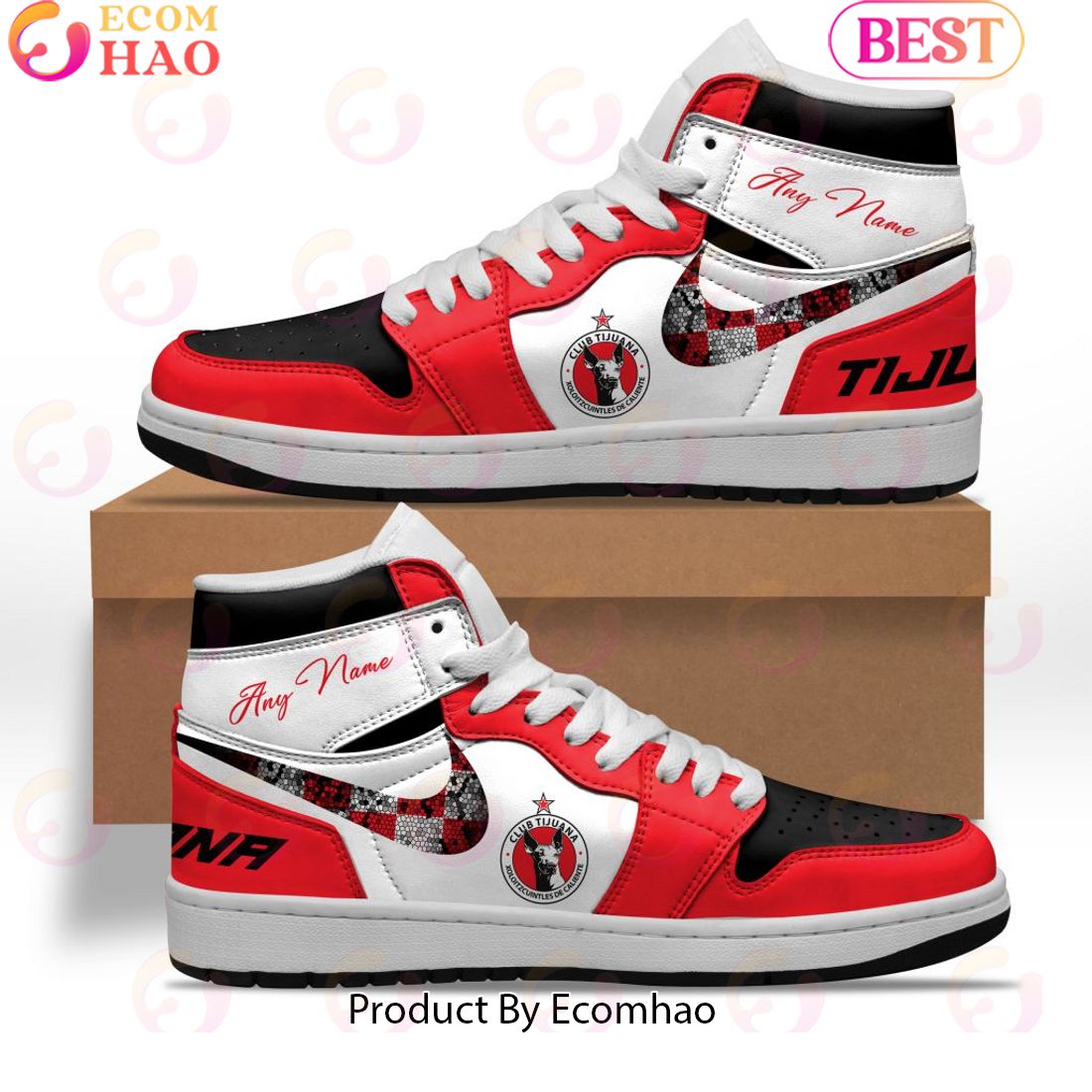 LIGA MX Club Tijuana Special Air Jordan 1, Hightop Custom Sneaker