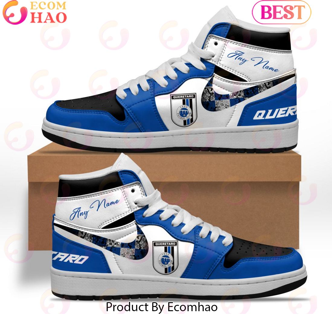 LIGA MX Queretaro F.C Special Air Jordan 1, Hightop Custom Sneaker