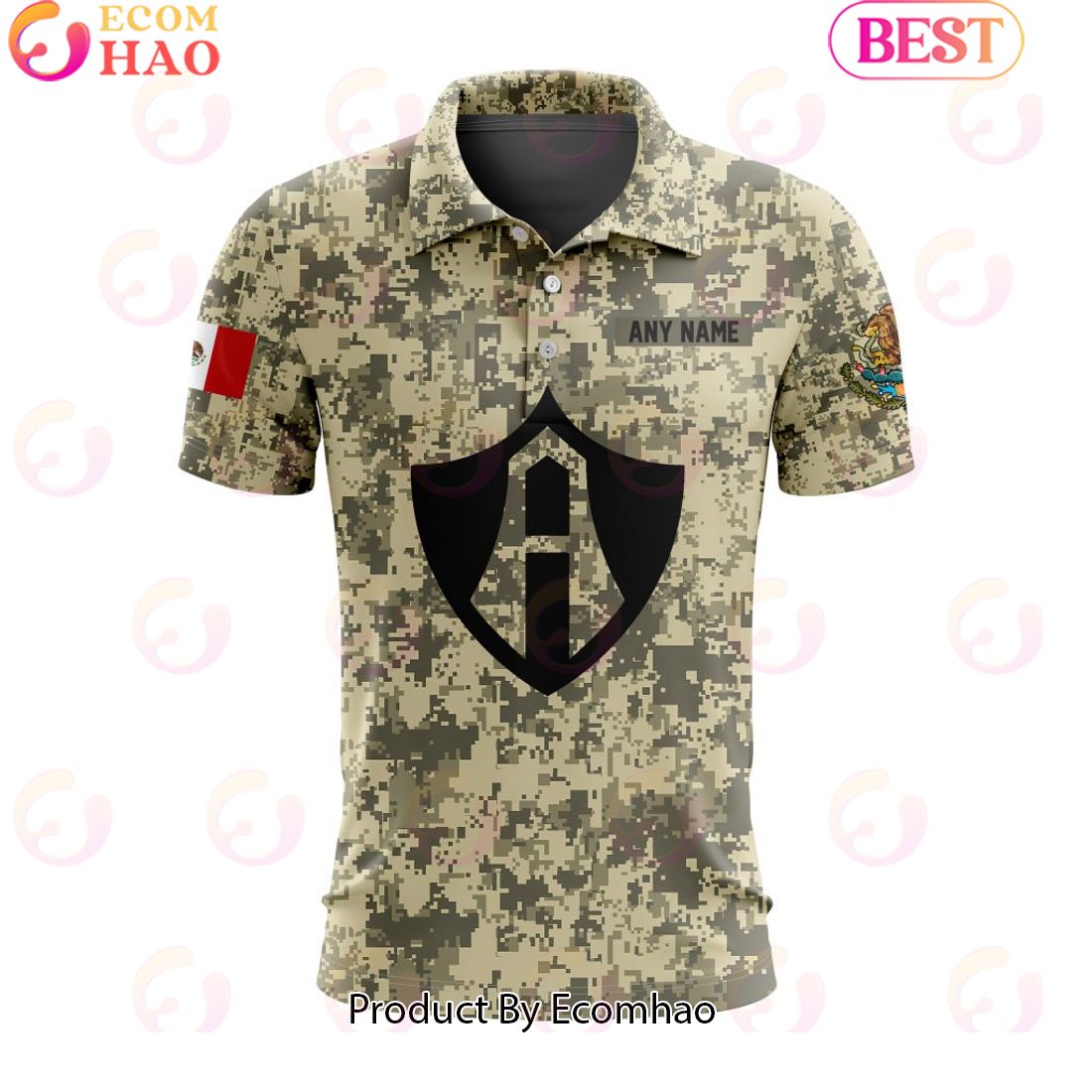 LIGA MX C.F. Pachuca Special Camo Design Polo Shirt