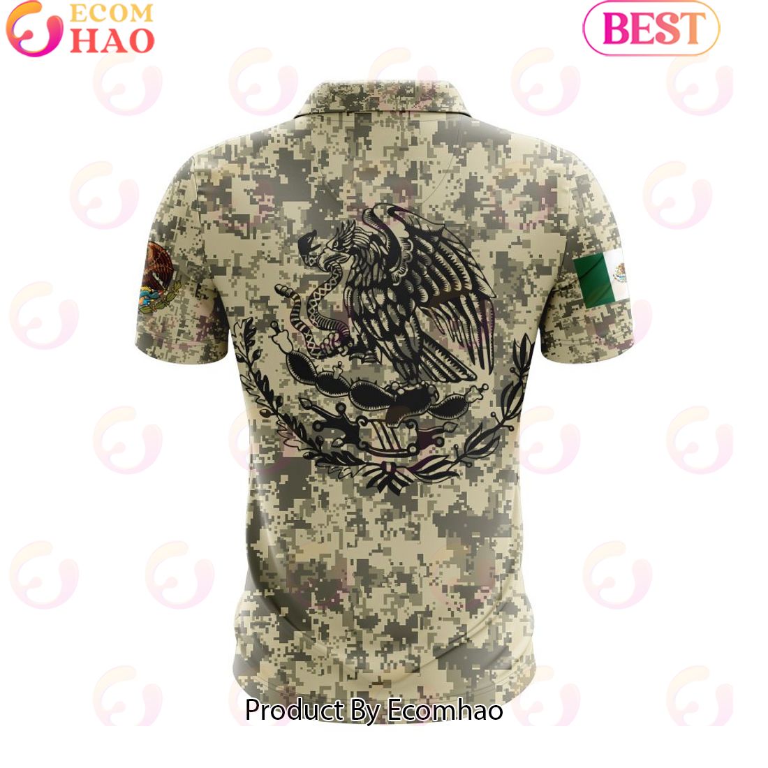 LIGA MX Atletico San Luis Special Camo Design Polo Shirt