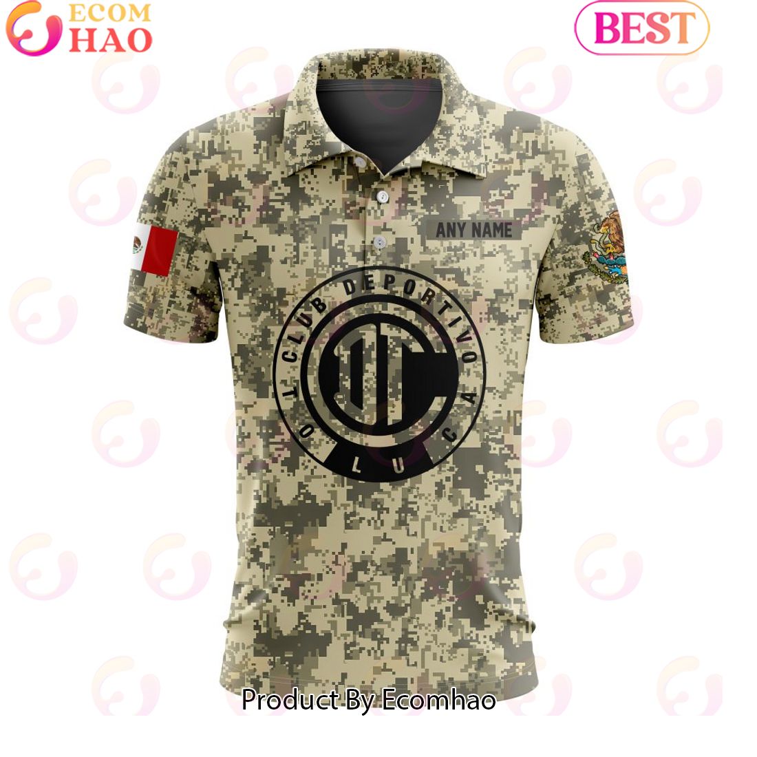 LIGA MX Mazatlan F.C Special Camo Design Polo Shirt