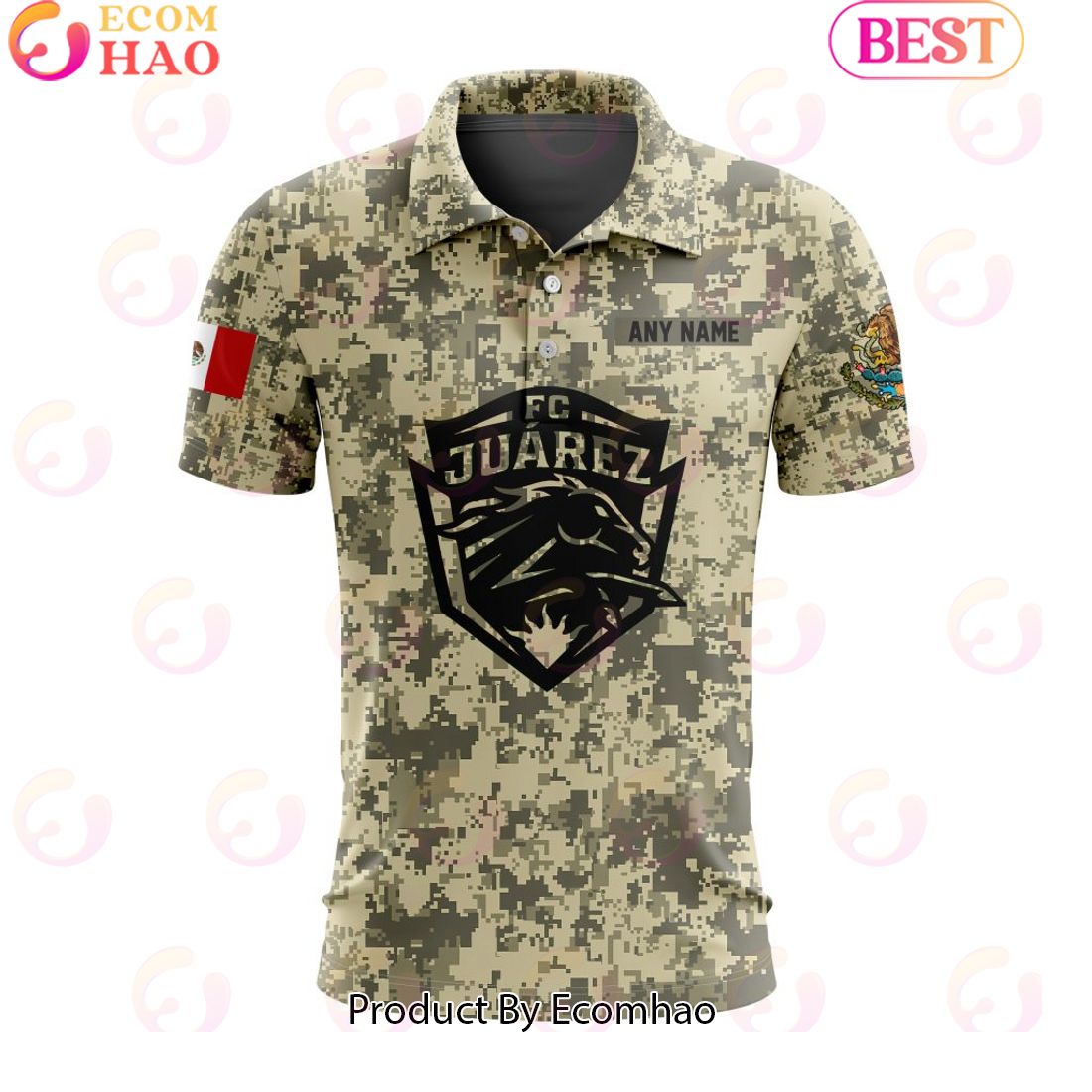 LIGA MX FC Juarez Special Camo Design Polo Shirt