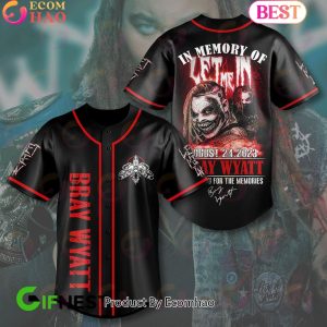 In Memory Of August 24,2023 Bray Wyatt Thank You For The Memories Baseball Jersey