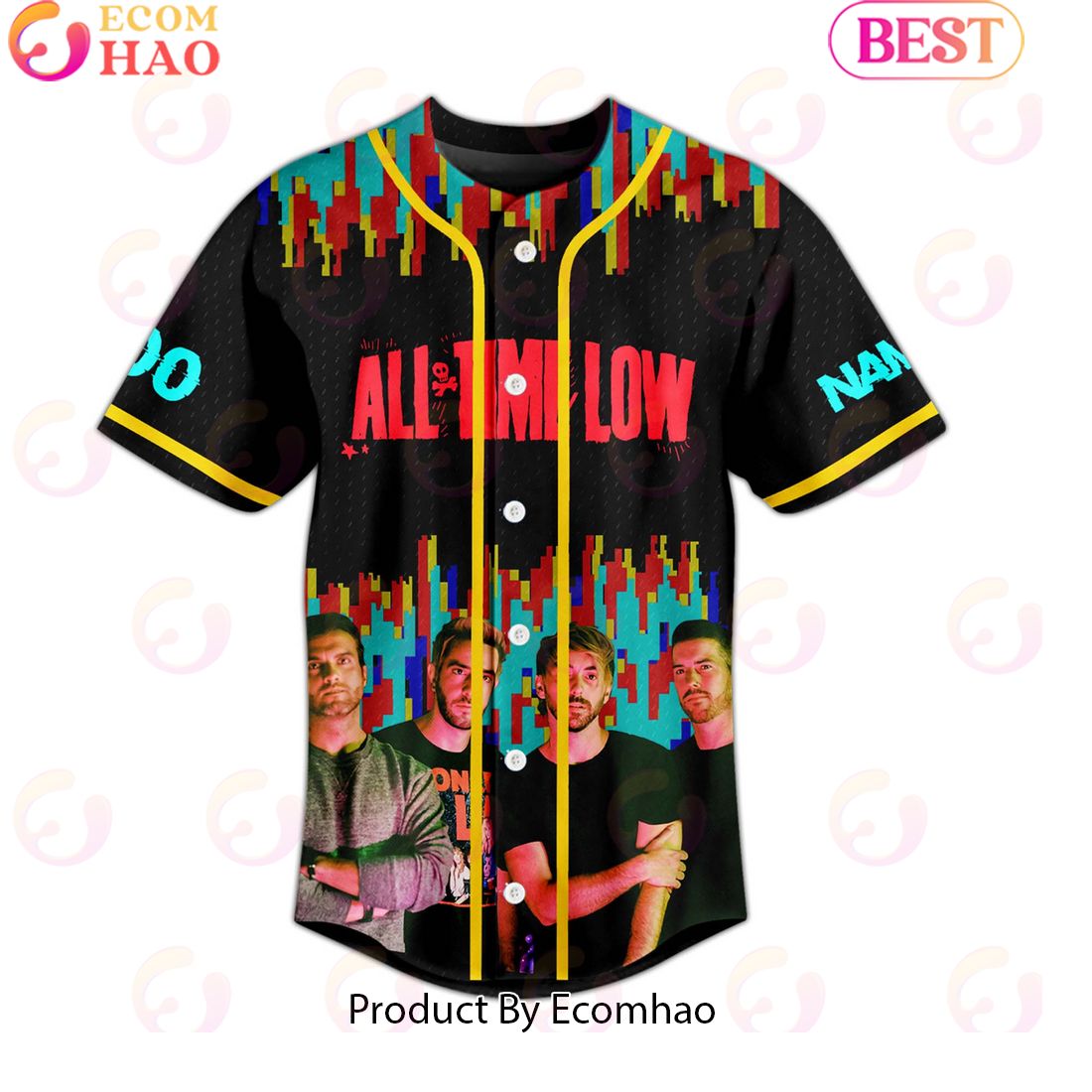 Personalized All Time Low Baseball Jersey