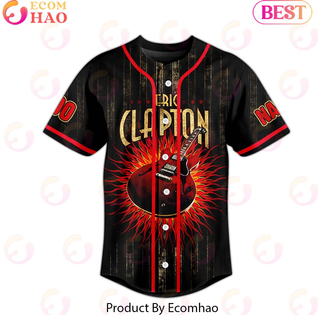 Personalized Eric Clapton Baseball Jersey