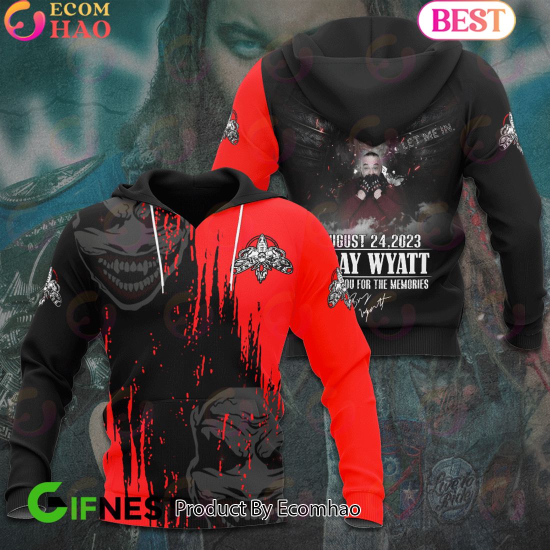 In Memory Of August 24, 2023 Bray Wyatt Thank You For The Memories 3D Hoodie