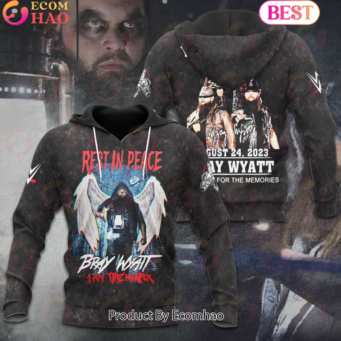 In Memory Of August 24, 2023 Rest In Peace Bray Wyatt Thank You For The Memories 3D Hoodie