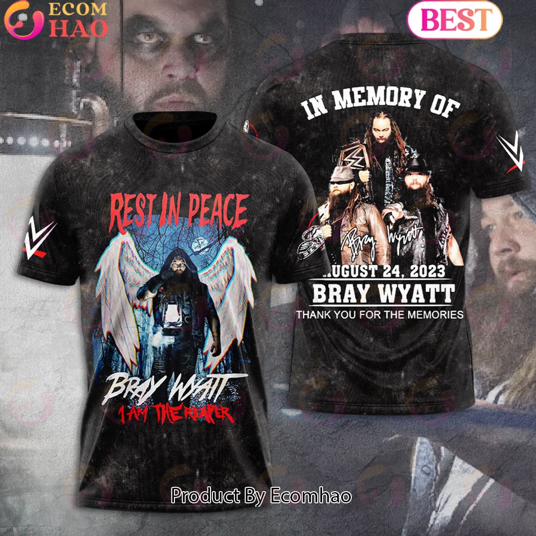 In Memory Of August 24, 2023 Rest In Peace Bray Wyatt Thank You For The Memories 3D Hoodie