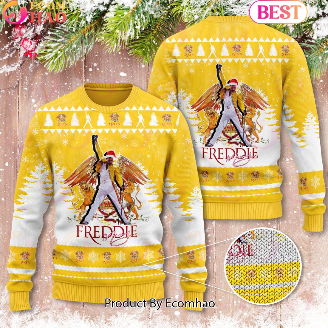 Freddie Mercury 3D Ugly Sweater