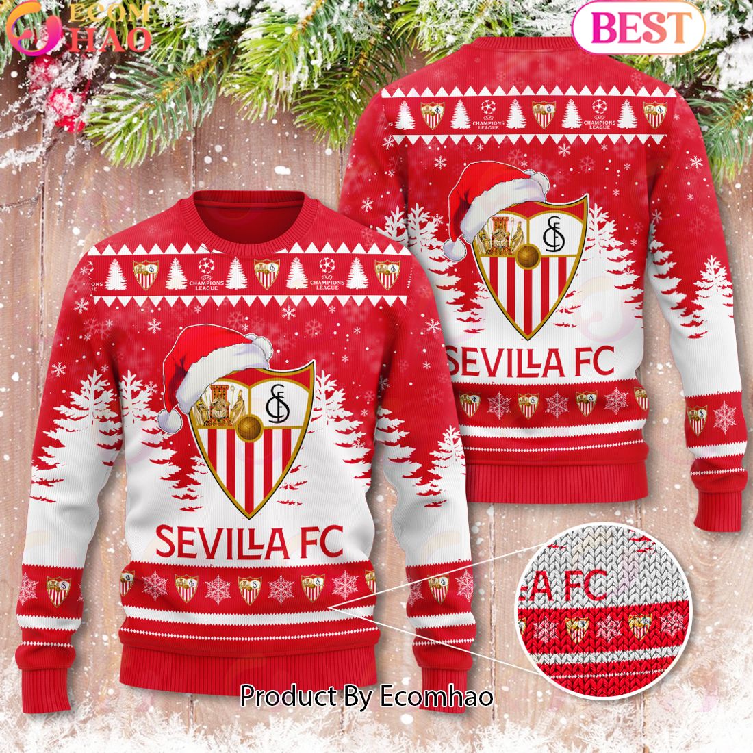 Sevilla FC 3D Ugly Sweater