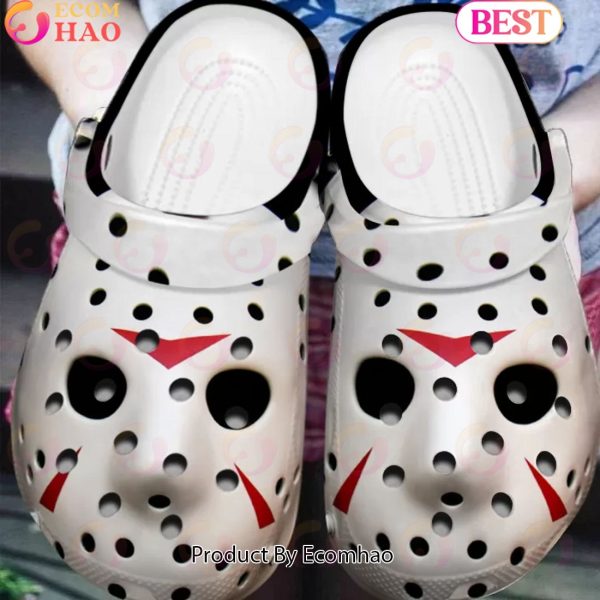 Scary Jason Voorhees White Face Halloween Crocs