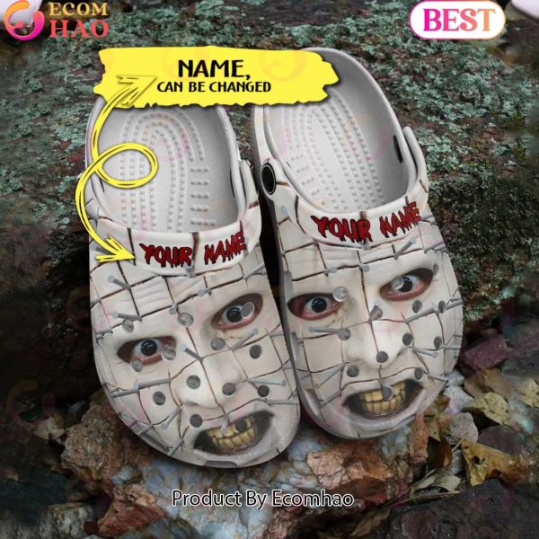 Scary Pinhead’s Face Horror Characters Custom Name Crocs