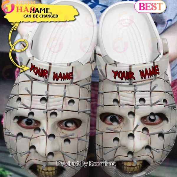 Scary Pinhead’s Face Horror Characters Custom Name Crocs
