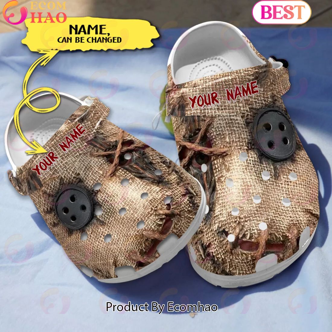 Scary SAM’s Face Horror Characters Custom Name Crocs