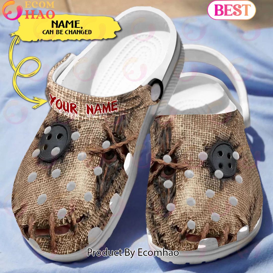 Scary SAM’s Face Horror Characters Custom Name Crocs