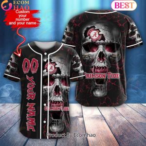 NCAA Alabama Crimson Tide Custom Name Baseball Jersey