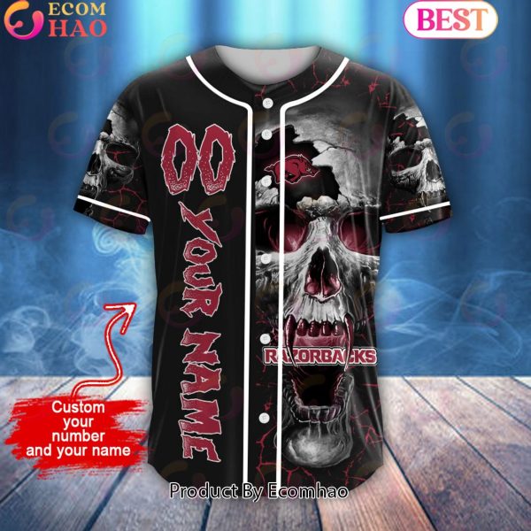 NCAA Arkansas Razorbacks Custom Name Baseball Jersey