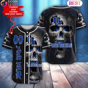 NCAA Duke Blue Devils Custom Name Baseball Jersey