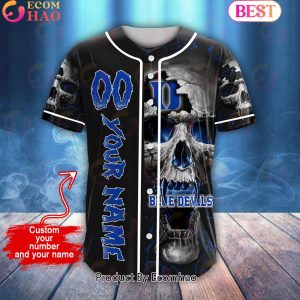 NCAA Duke Blue Devils Custom Name Baseball Jersey