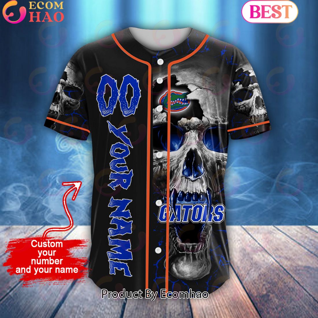 NCAA Florida Gators Custom Name Baseball Jersey