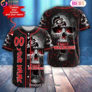 NCAA Georgia Bulldogs Custom Name Baseball Jersey