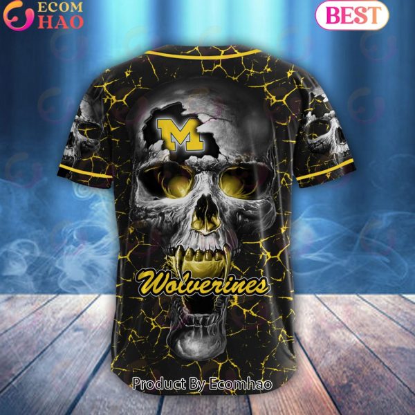NCAA Michigan Wolverines Custom Name Baseball Jersey