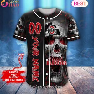 NCAA Ohio State Buckeyes Custom Name Baseball Jersey