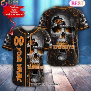 NCAA Oklahoma State Cowboys Custom Name Baseball Jersey