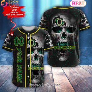 NCAA Oregon Ducks Custom Name Baseball Jersey