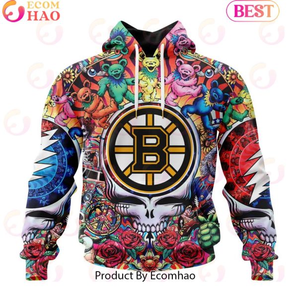 NEW] NHL Boston Bruins X Grateful Dead 3D Hoodie