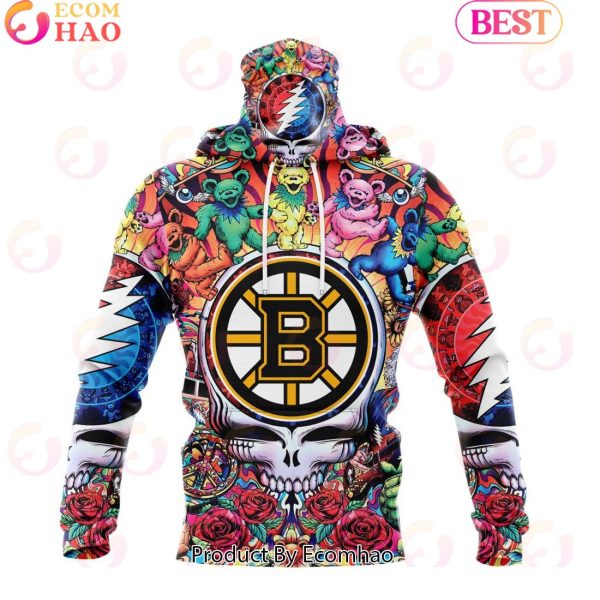 NEW] NHL Boston Bruins X Grateful Dead 3D Hoodie