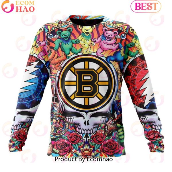 NEW] NHL Boston Bruins X Grateful Dead 3D Hoodie