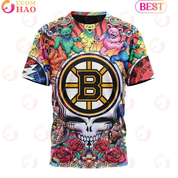 NEW] NHL Boston Bruins X Grateful Dead 3D Hoodie