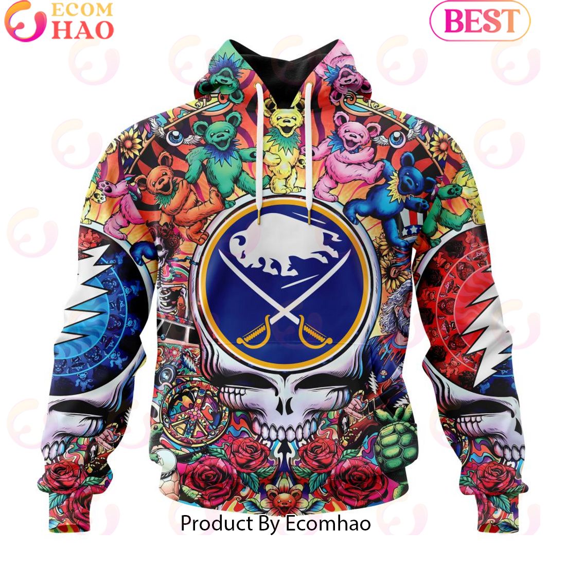 NEW] NHL Buffalo Sabres X Grateful Dead 3D Hoodie