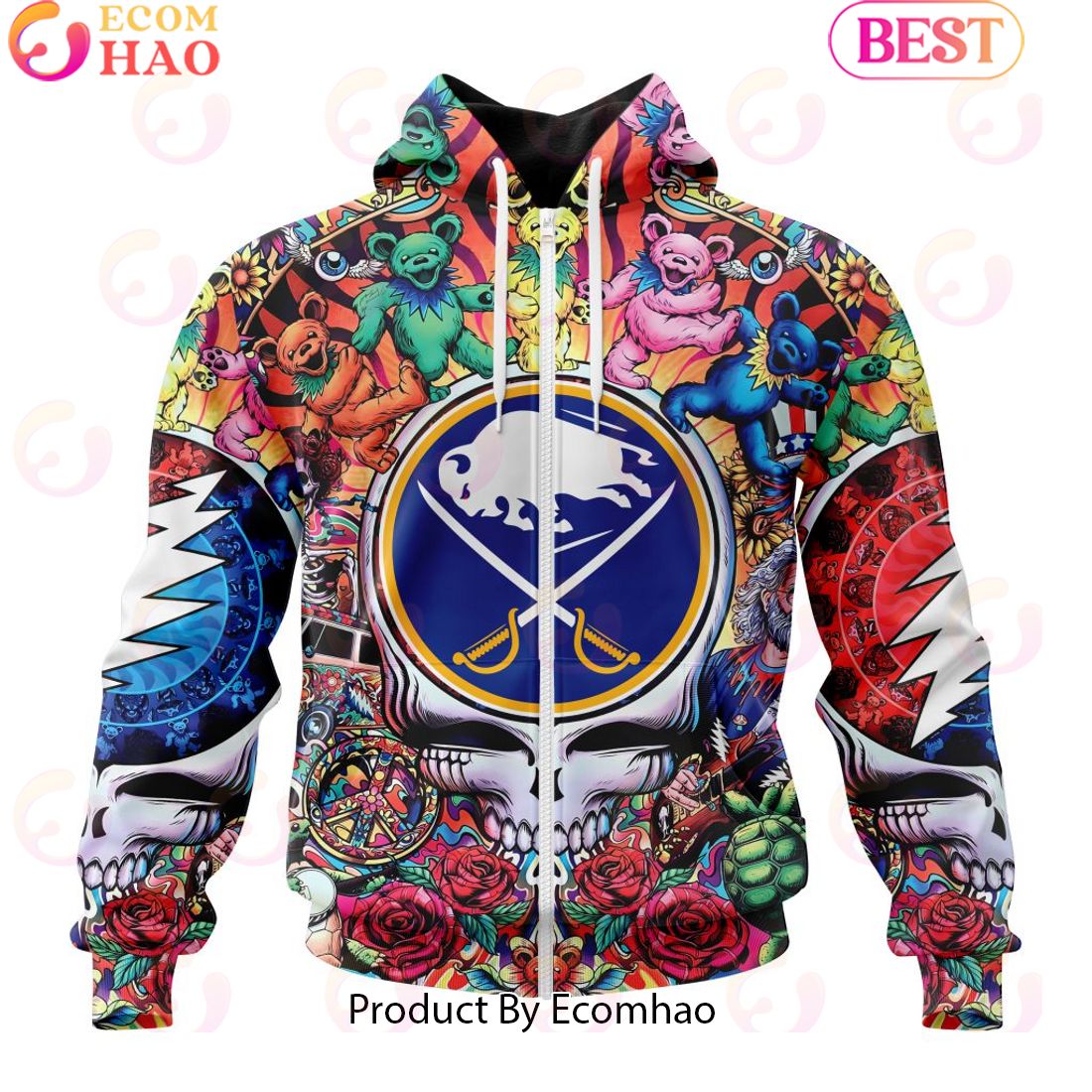 NEW] NHL Buffalo Sabres X Grateful Dead 3D Hoodie