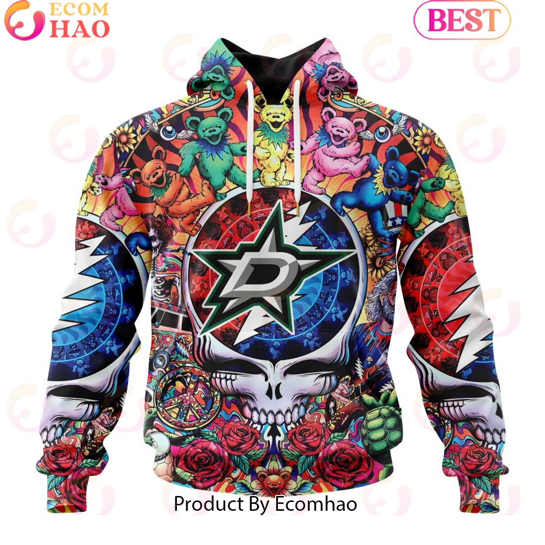 NEW] NHL Dallas Stars X Grateful Dead 3D Hoodie