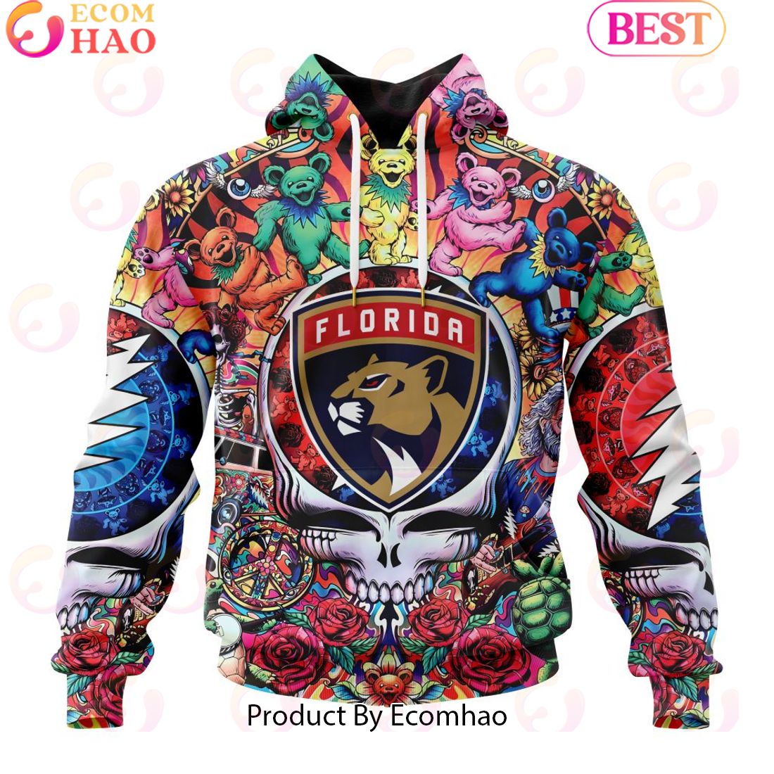 NEW] NHL Florida Panthers X Grateful Dead 3D Hoodie