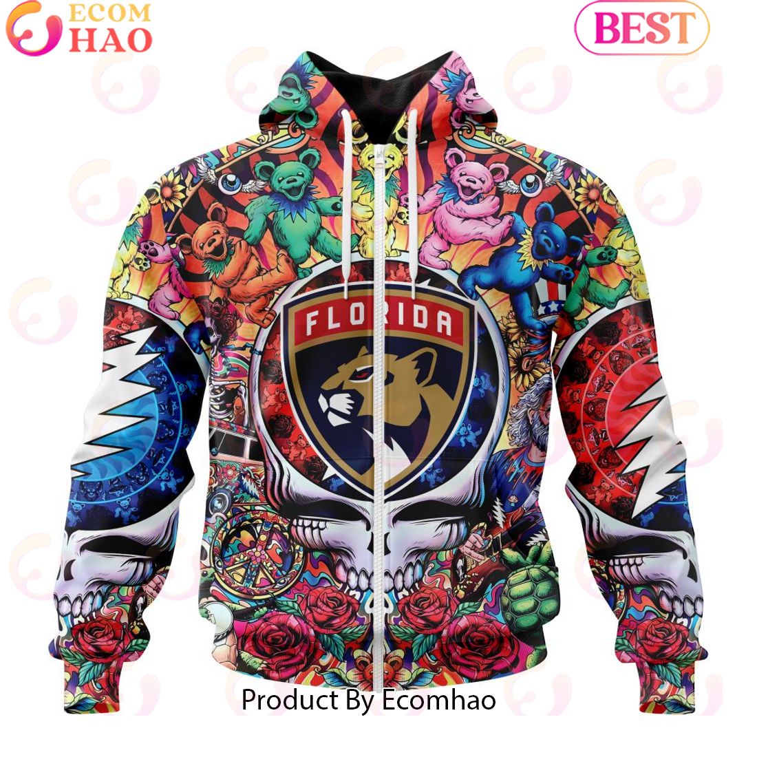 NEW] NHL Florida Panthers X Grateful Dead 3D Hoodie