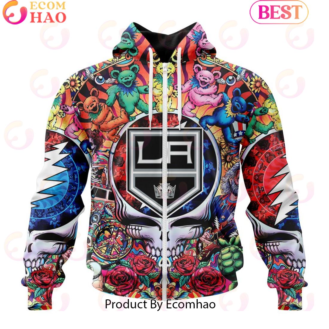 NEW] NHL Los Angeles Kings X Grateful Dead 3D Hoodie