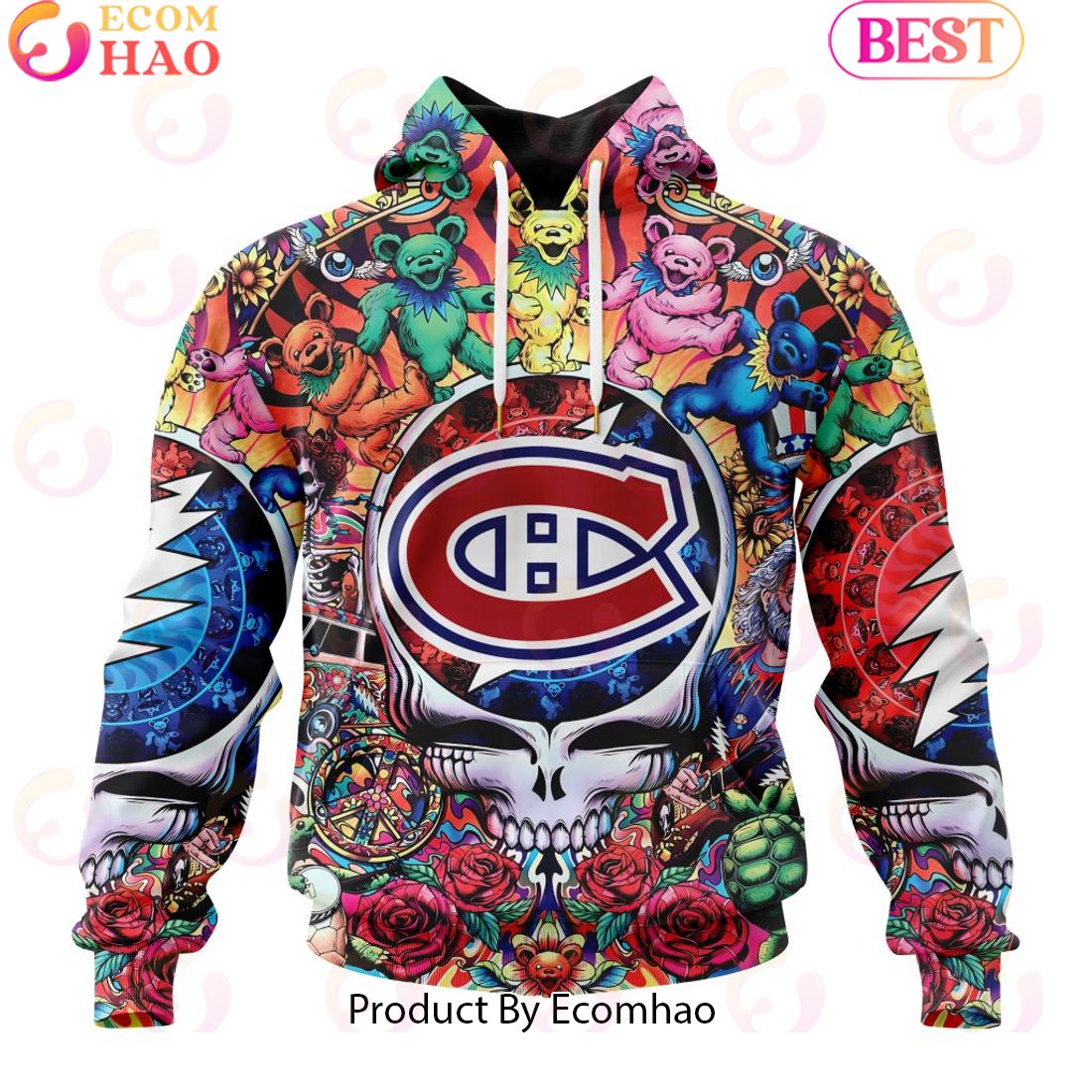 NEW] NHL Montreal Canadiens X Grateful Dead 3D Hoodie