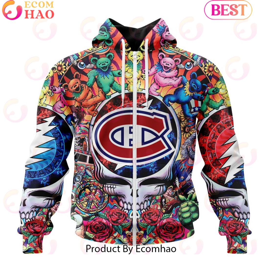 NEW] NHL Montreal Canadiens X Grateful Dead 3D Hoodie