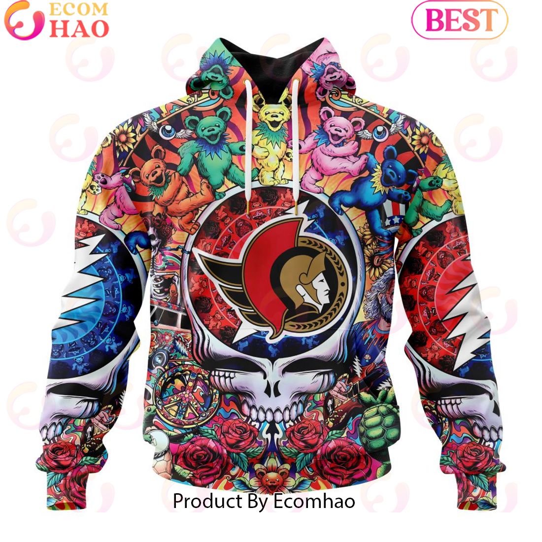 NEW] NHL Ottawa Senators X Grateful Dead 3D Hoodie